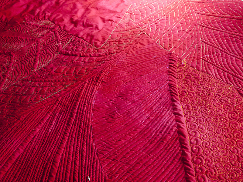 Back view, work in progress, quilt by Andrée Fredette, September 2013