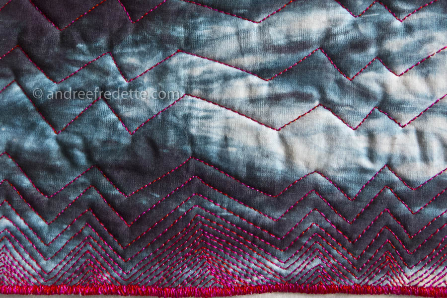 Quilt stitch sample. Photo © Andrée Fredette