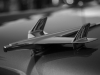 Hood ornament, antique car. Black and white photo © Andrée Fredette