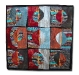 Leaf 9 Patch  - Original Cotton quilt, machine-pieced and quilted by Andrée Fredette